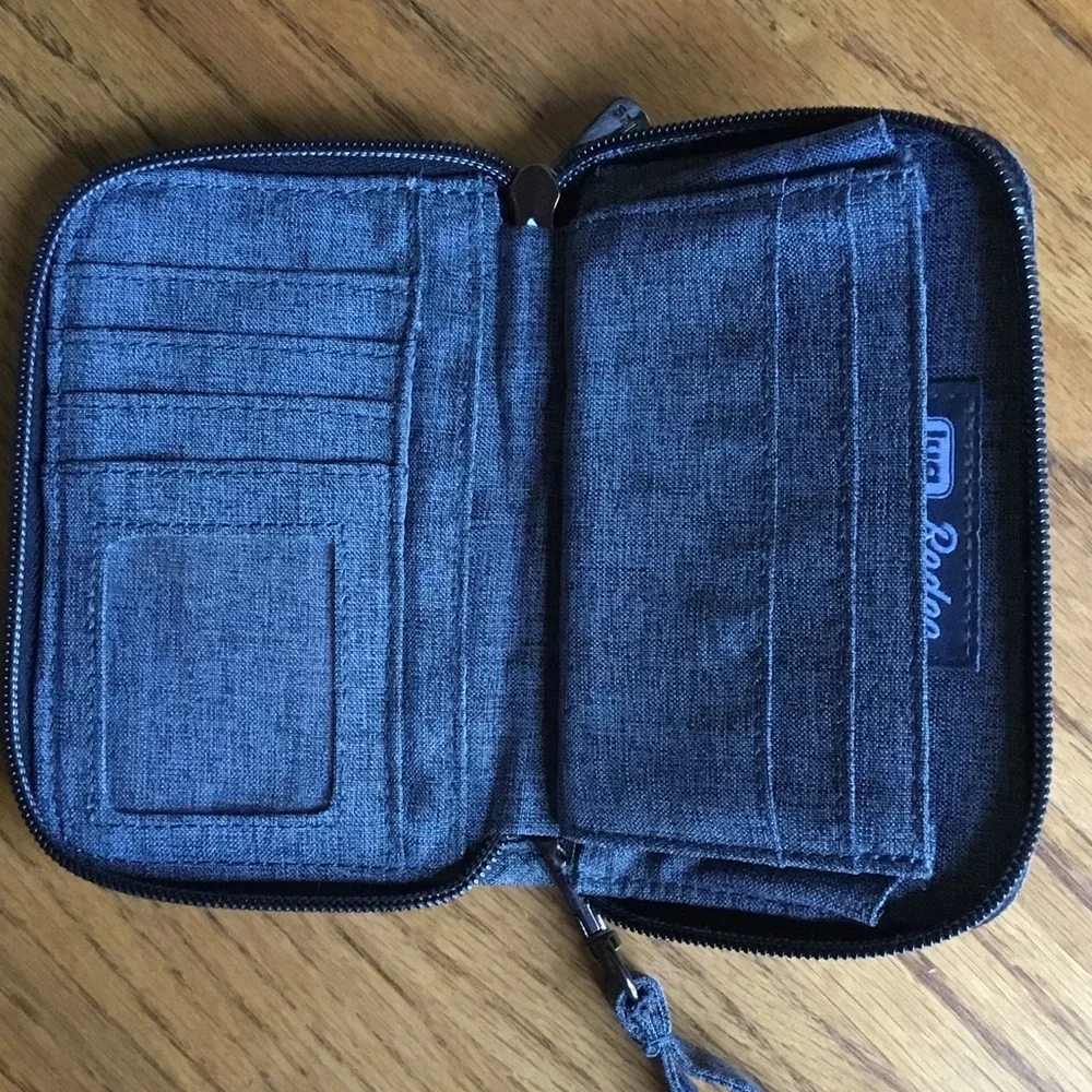 Lug Rodeo Quilted Dark Gray‎ RFID Wristlet Wallet Card Holder
